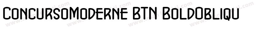 ConcursoModerne BTN BoldOblique字体转换